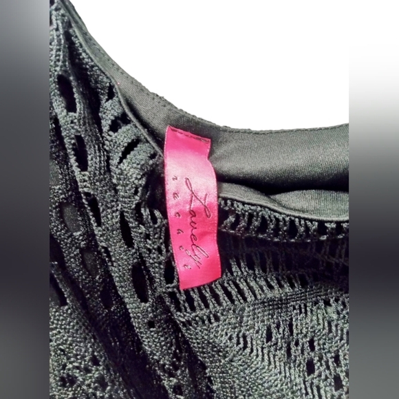 Lovely rachel Black Asymmetrical Cotton Lace Dress Size: XSmall - Picture 6 of 7